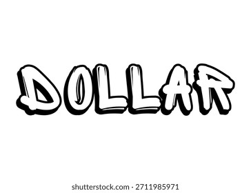 Dollar graffiti word Vector fuente
Palabra de fuente del Vector en un fondo blanco