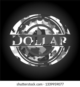 Dollar grey camo emblem