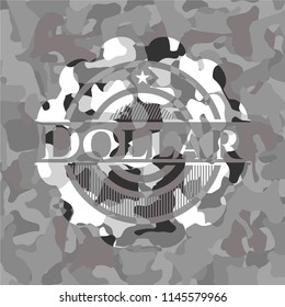 Dollar grey camouflaged emblem