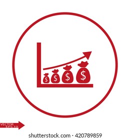 dollar growth chart . financial graph