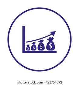 dollar growth chart . financial graph