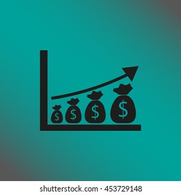 dollar growth chart . financial graph