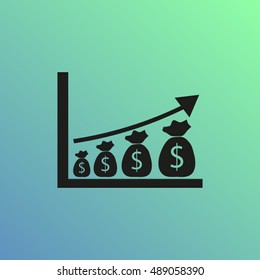 dollar growth chart . financial graph