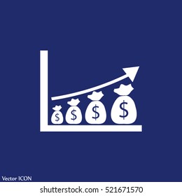 dollar growth chart . financial graph
