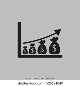 dollar growth chart . financial graph
