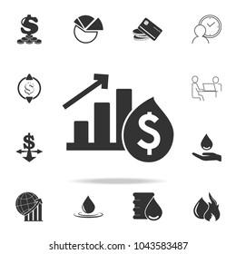 dollar growth chart icon. Detailed set of finance, banking and profit element icons. Premium quality graphic design. One of the collection icons for websites, web design on white background