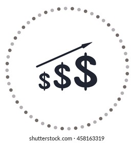Dollar growth diagram, vector design