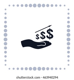 Dollar growth diagram, vector design
