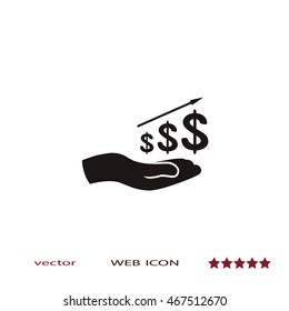 Dollar growth diagram, vector design