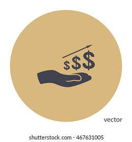 Dollar growth diagram, vector design
