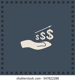 Dollar growth diagram, vector design