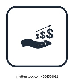 Dollar growth diagram, vector design