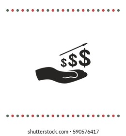 Dollar growth diagram, vector design