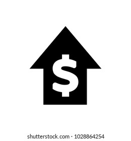 dollar growth vector icon
