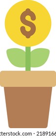 crecimiento en dólares Ilustración vectorial en un fondo transparente.Símbolos de calidad premium.Icono vectorial de trazo para concepto y diseño gráfico.