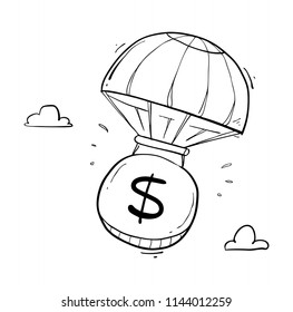 dollar hand drawn