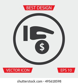 Dollar Hand Icon