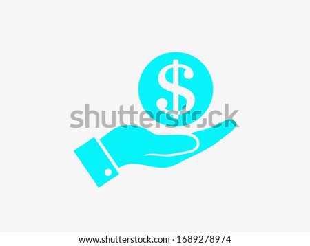 Dollar in Hand icon. Money icon