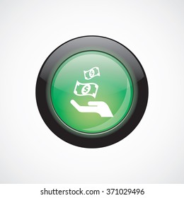dollar hand icon, on white background