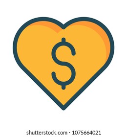 dollar heart currency 