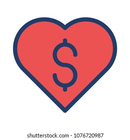dollar heart love