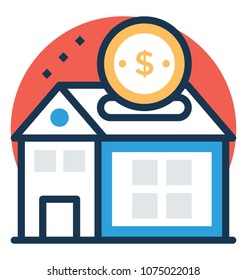 
Dollar with house building, house financing 
