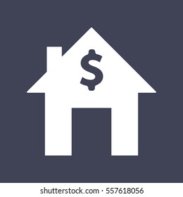 dollar house icon.