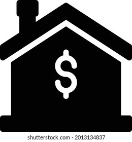 Dollar-Haus-Vektorsymbol