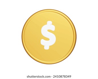 Dollar icon 3d illustration vactor