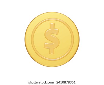 Dollar icon 3d illustration vactor