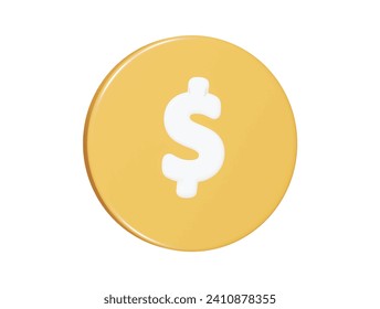Dollar icon 3d illustration vactor