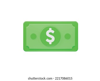 Dollar icon 3d illustration vector