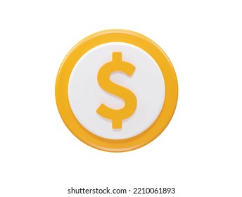Dollar icon 3d render element