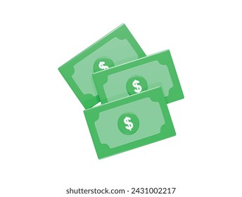  Dollar icon 3d render illustration