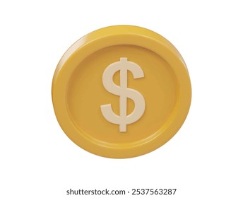 Ícone de dólar ilustração de renderização 3d 