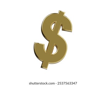 Dollar-Symbol 3D-Rendergrafik 