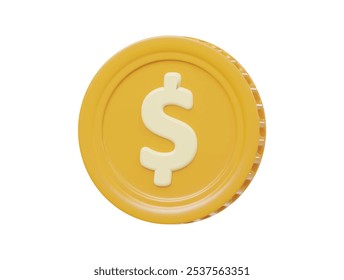 Dollar icon 3d render illustration 