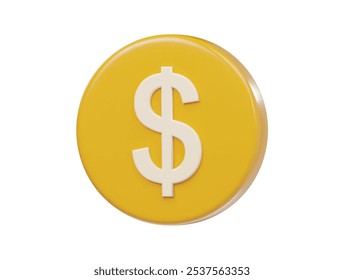 Ícone de dólar ilustração de renderização 3d 