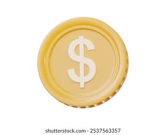 Icono de dólar Ilustración de render 3d 
