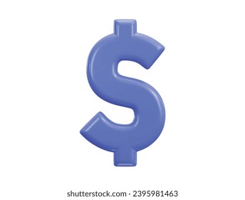 dollar icon 3d rendering vector illustration