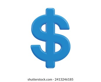 dollar icon 3d rendering vector illustration