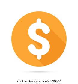 The Dollar Icon. Cash And Money, Bill, Wealth, Payment Symbol. Flat Vector Illustration. Bill