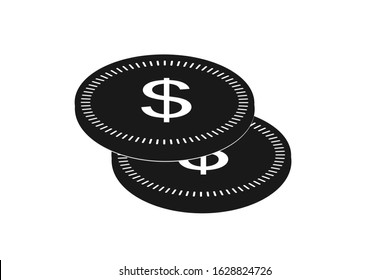 Dollar icon, Coin icon vector 