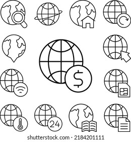 Dollar icon in a collection with other items