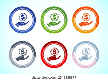 Dollar icon design illustration, Money icon sign for financial apps and websites