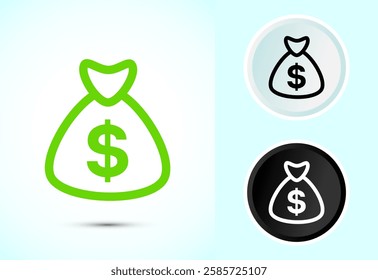 Dollar icon design illustration, Money icon sign for financial apps and websites