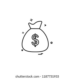 Dollar icon design vector 