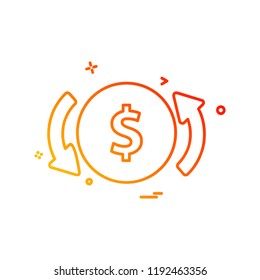 Dollar icon design vector