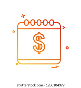Dollar icon design vector