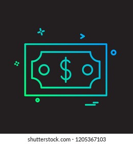 Dollar icon design vector